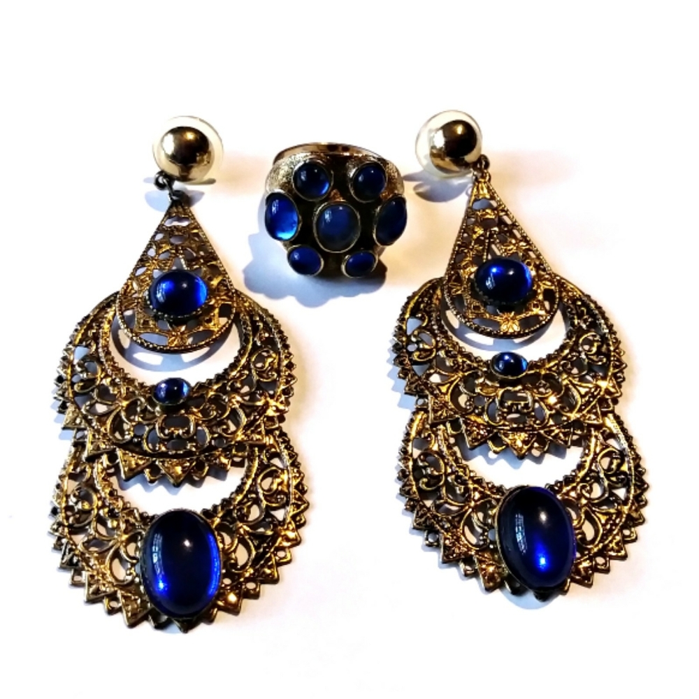 Filigree Earrings + Ring